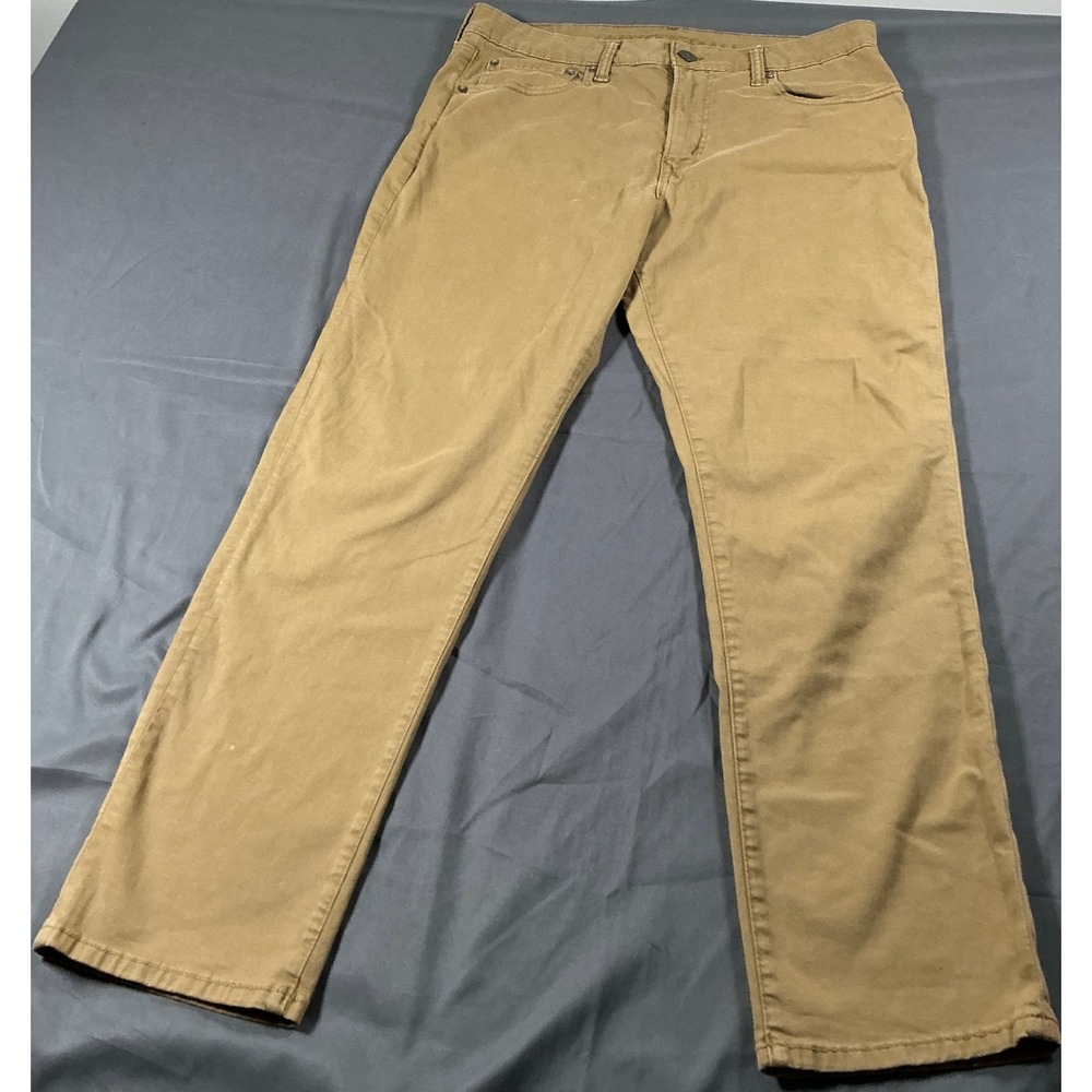 American Eagle Slim‎ Straight Flex Khaki Pants Mens 34x30 Tan Chino 5 Pocket